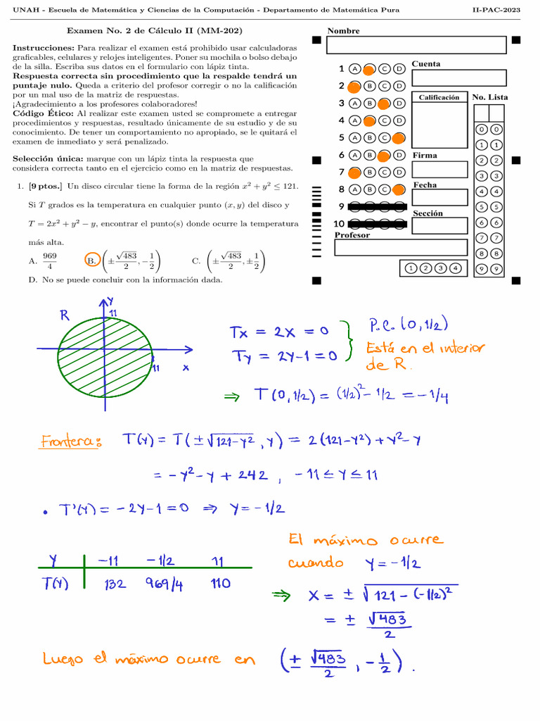 Ex2 2P 2023 - Pauta | PDF