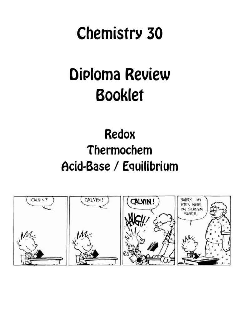 Chem 30 Diploma Review Booklet | PDF | Redox | Acid