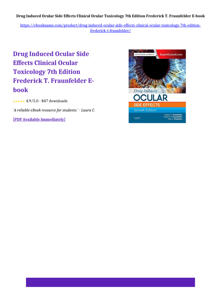 Drug Induced Ocular Side Effects Clinical Ocular Toxicology 7th Edition ...