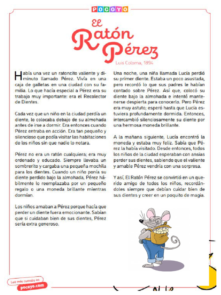 Cuento Del Ratón Pérez | PDF