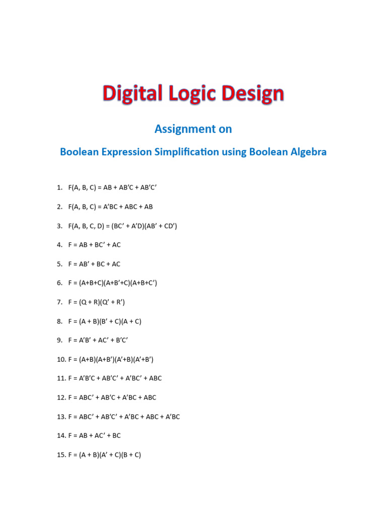 Assignment 1 (DLD) | PDF