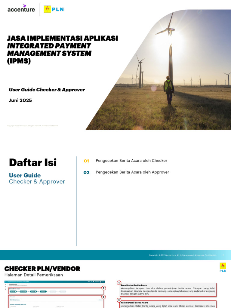 PLN - IPMS - CM - User Guide Checker Approver PLN & Vendor - v101 | PDF