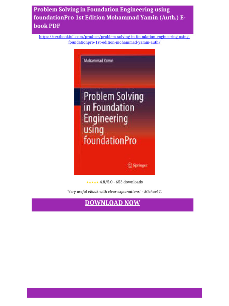 Problem Solving in Foundation Engineering using foundationPro 1st ...