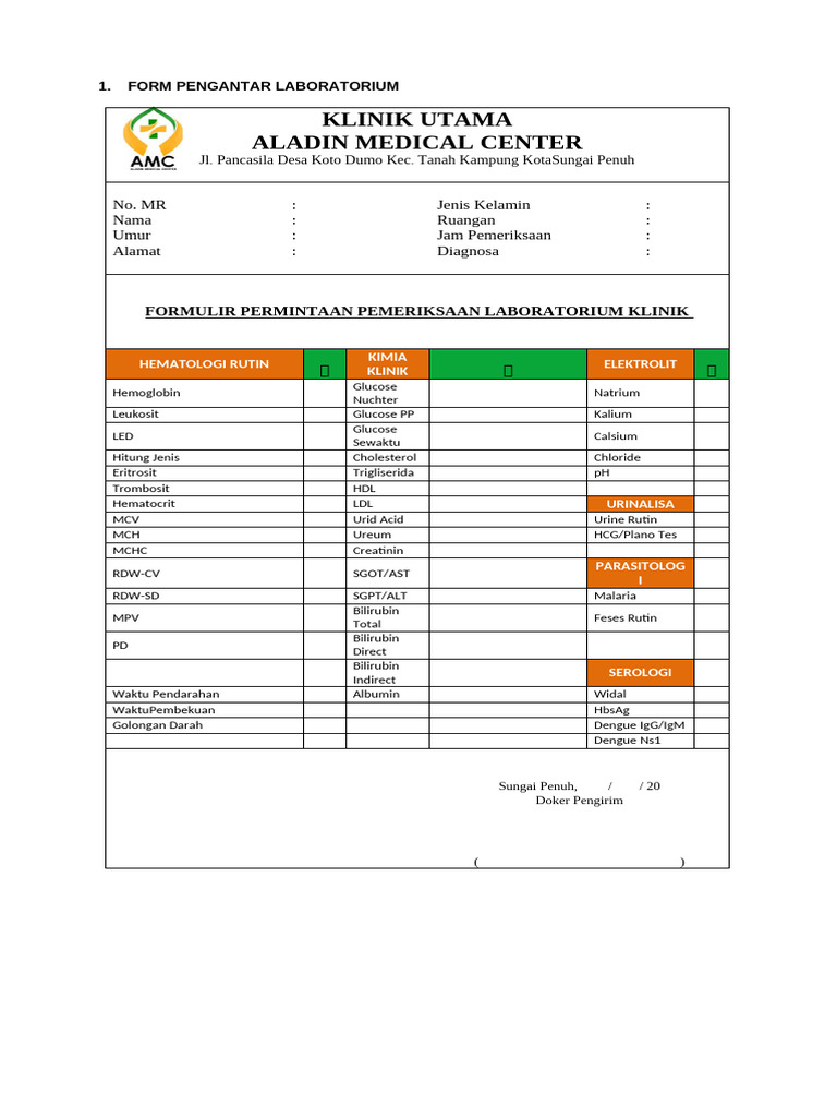 Form Laboratorium | PDF
