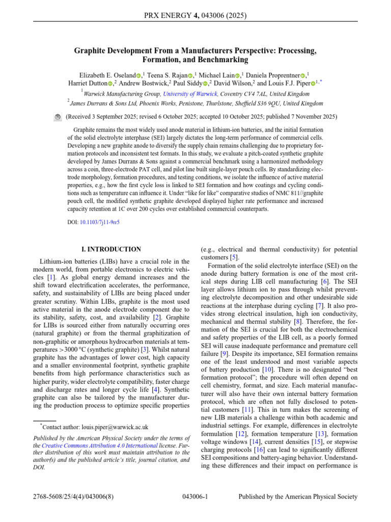 Graphite Development From A Manufacturers Perspect | PDF | Lithium Ion ...