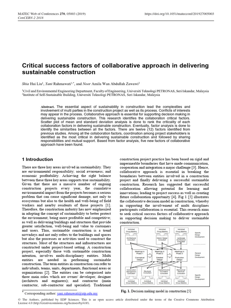 Critical Success Factors of Collaborative Approach | PDF ...