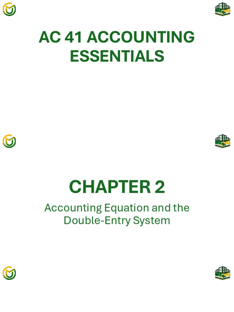 AC 41 Accounting Essentials Chapter 2 | PDF | Debits And Credits ...