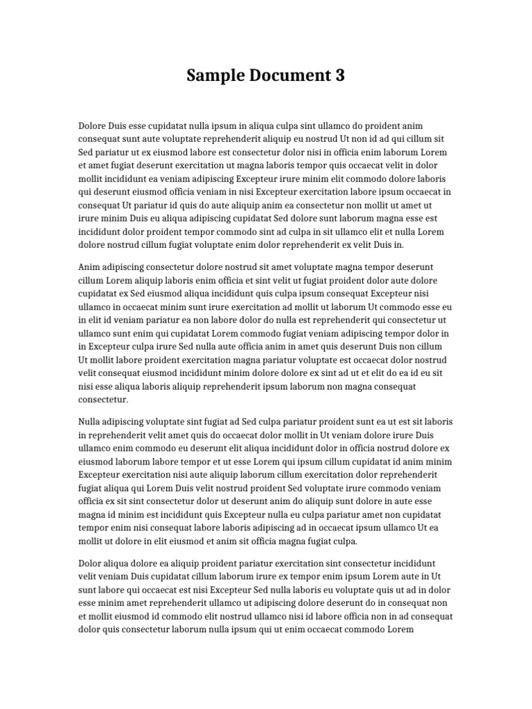 Sample Doc 3 3000 Words | PDF