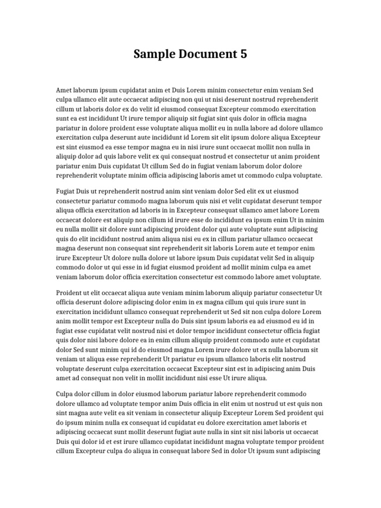 Sample Doc 5 3000 Words | PDF