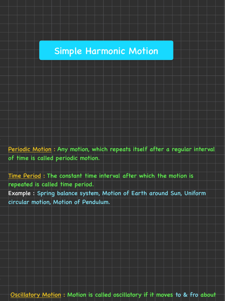 Simple Harmonic Motion-1 | PDF | Oscillation | Motion (Physics)