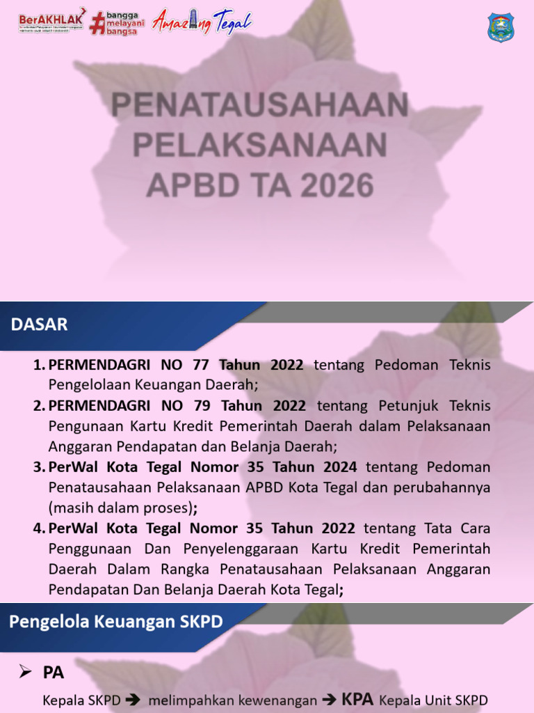Penatausahaan Pelaksanaan APBD 2026 | PDF