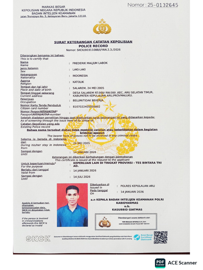ACE Scanner - 2026 - 01 - 14 | PDF