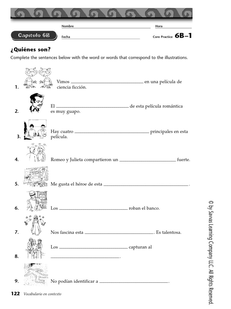 Realidades 2 6B Core Practice | PDF