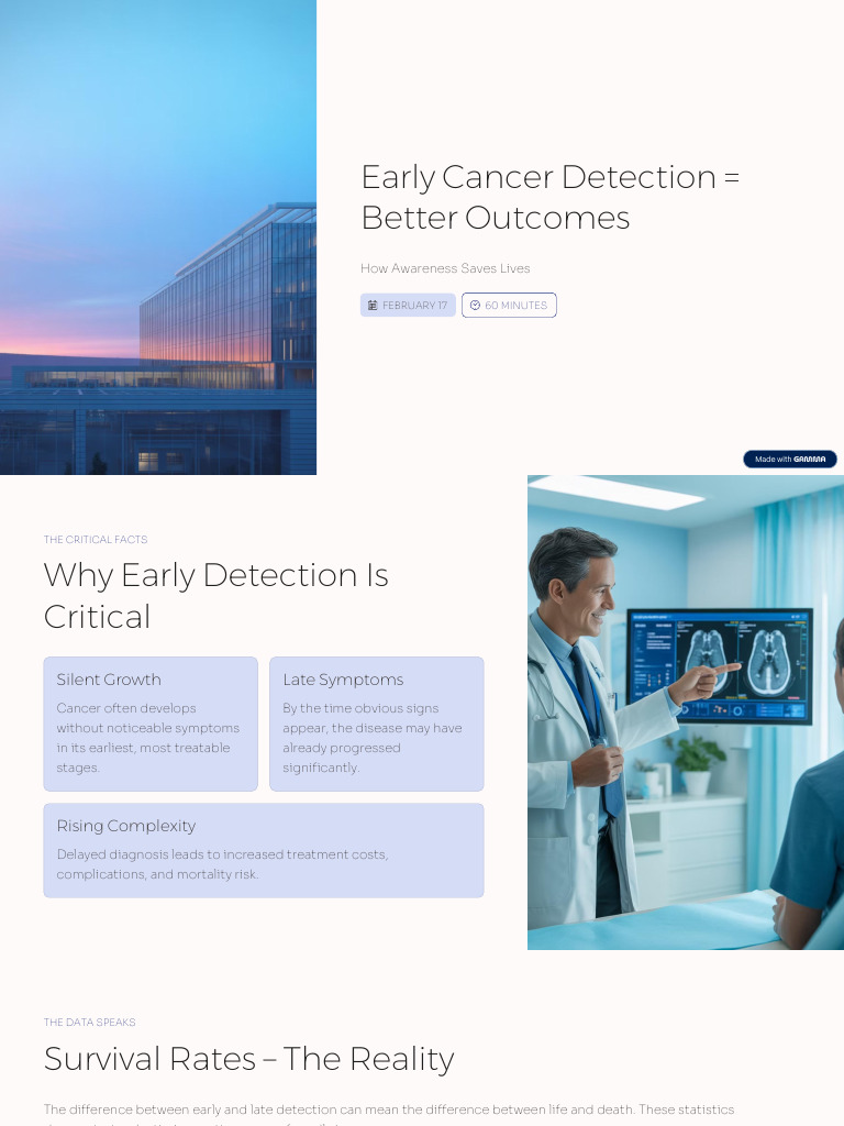 Webinar2 Early Cancer Detection | PDF | Cancer | Screening (Medicine)