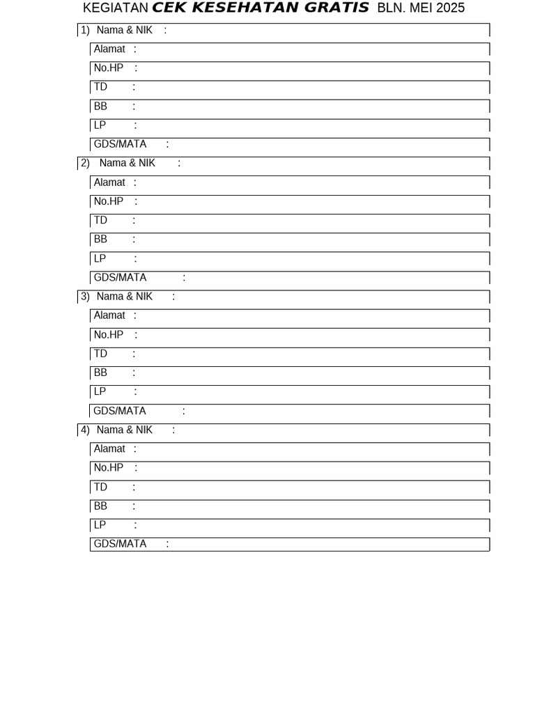 Format Bantu CKG | PDF