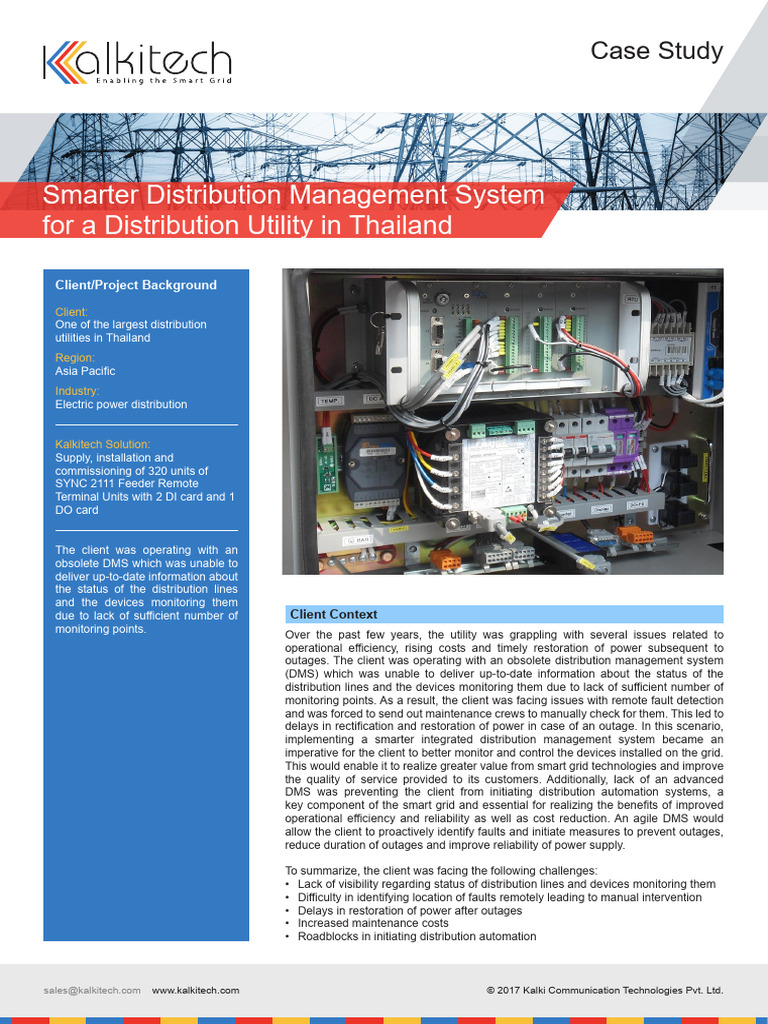 Kalkitech Smarter Distribution Management System For A Distribution ...