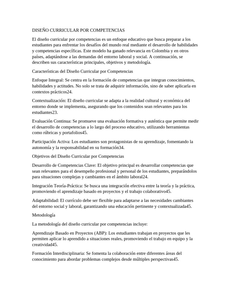 El Diseño Curricular | PDF | Evaluación | Plan de estudios