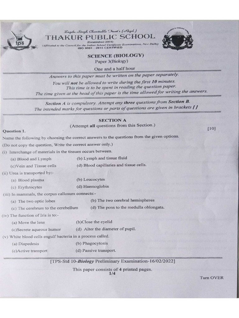 Tps Bio Prelim | PDF