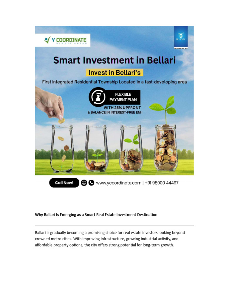 Why Ballari Is Emerging As A Smart Real Estate Investment Destination | PDF