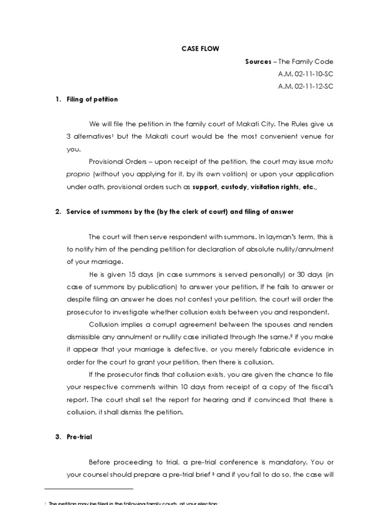 Procedure For Declaration of Nullity | PDF | Lawsuit | Annulment
