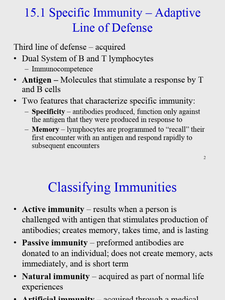 Chapter 15 Specific Immunity | PDF | Antibody | Immune System