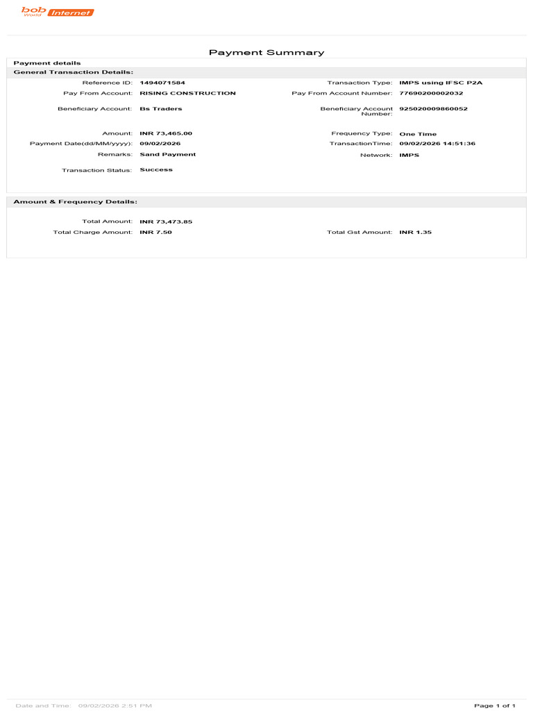 Initiate Single Entry Payment Summary UX509!02!2026 | PDF