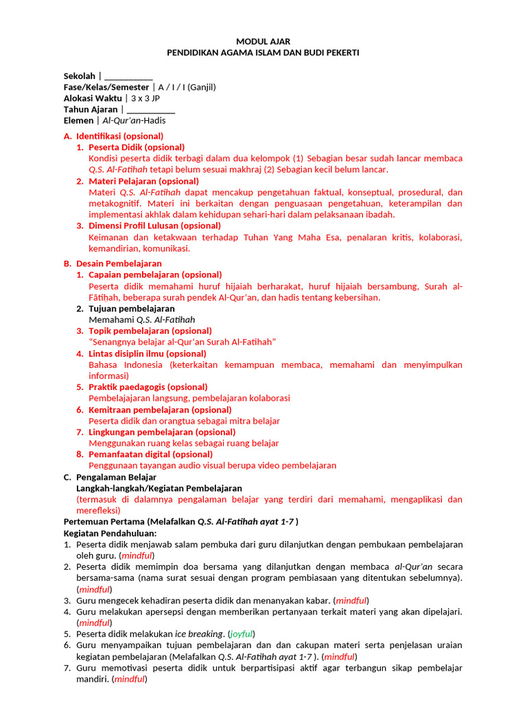 Contoh Modul | PDF