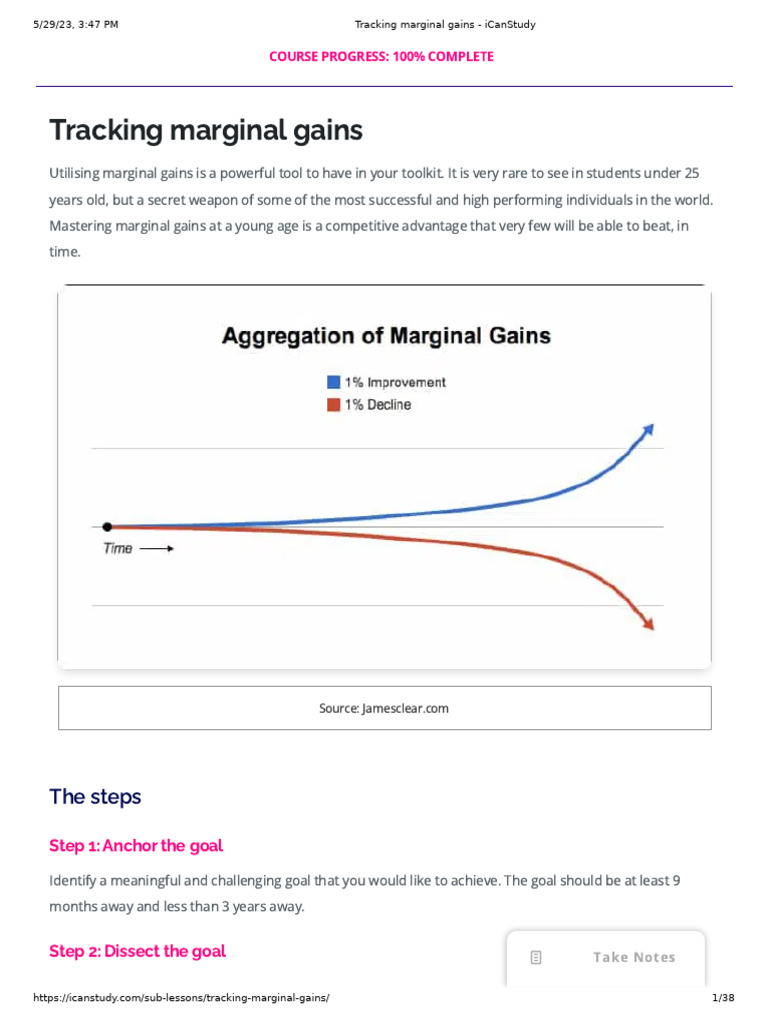 3.1-Tracking Marginal Gains - iCanStfiff8 | PDF | Behavioural Sciences ...