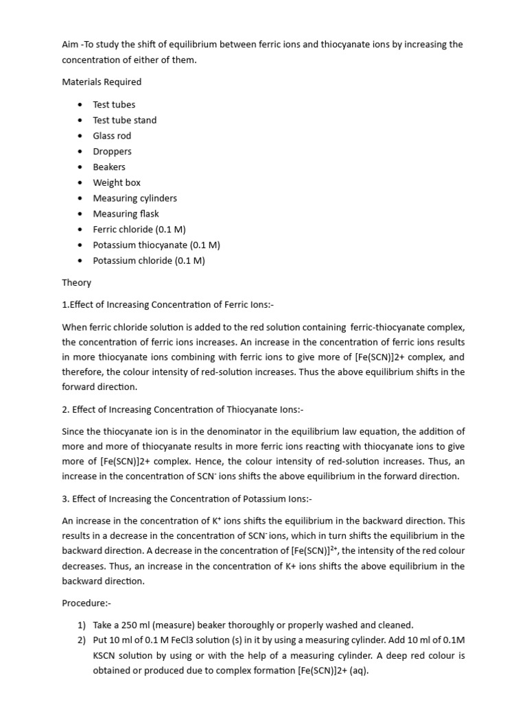 Experiment 3 | PDF | Chemical Substances | Physical Chemistry