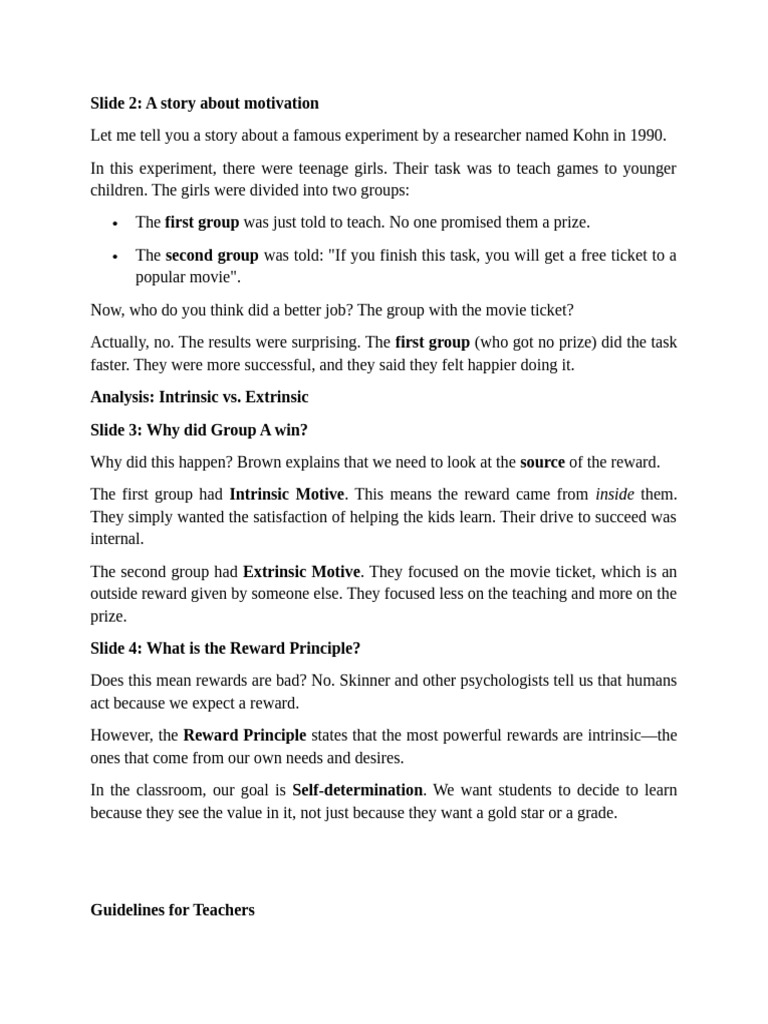Script Reward | PDF | Motivational | Motivation