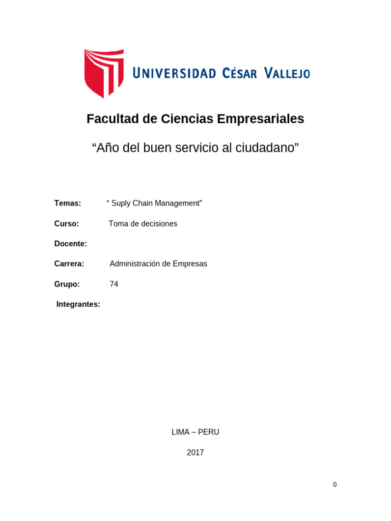 Supply Chain Management | PDF | Cadena de suministro | Logística