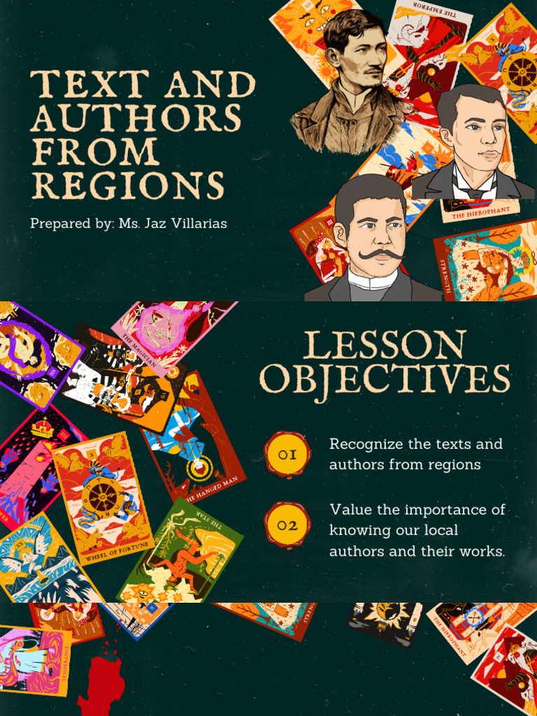 Grade 11 Lesson 4 Text and Authors From Regions | PDF | Philippines