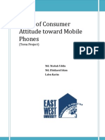 Study of Consumer Attitude Toward Mobile Phones