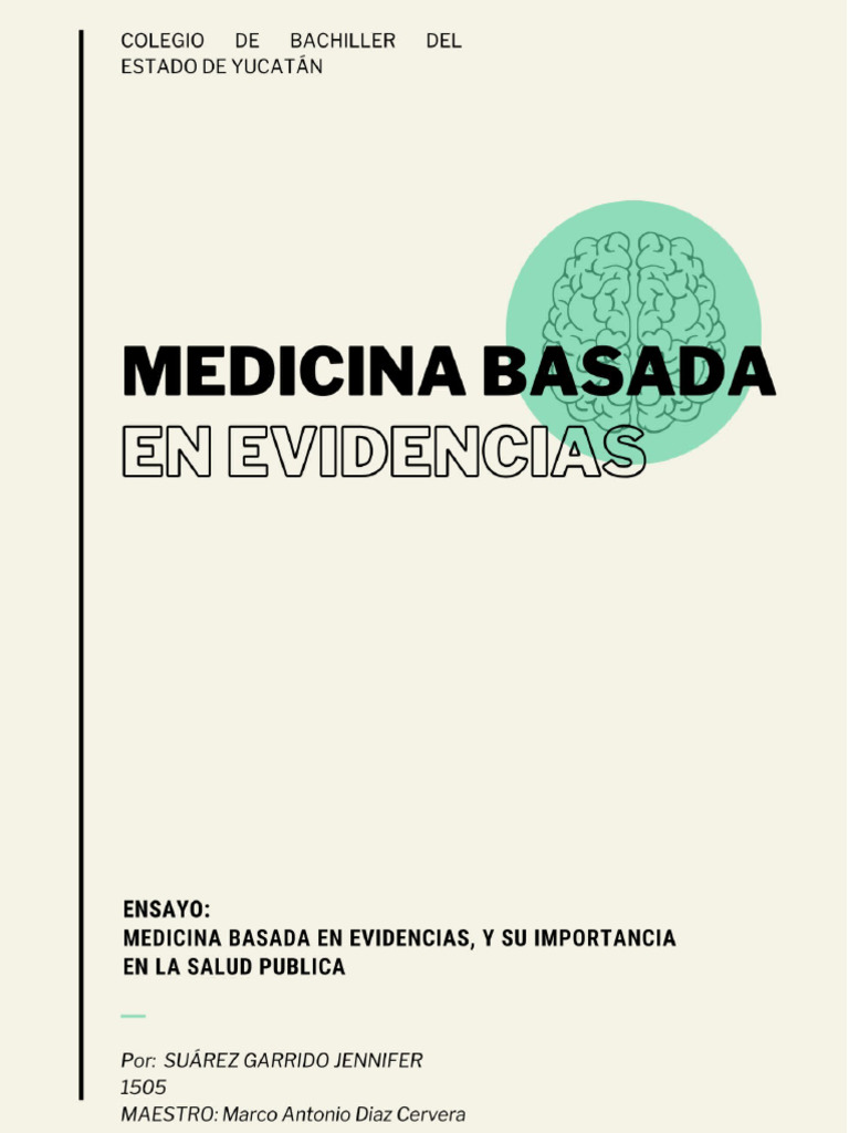 Ensayo de Medicina Basada en Ciencias | PDF | Evidencia basada en ...