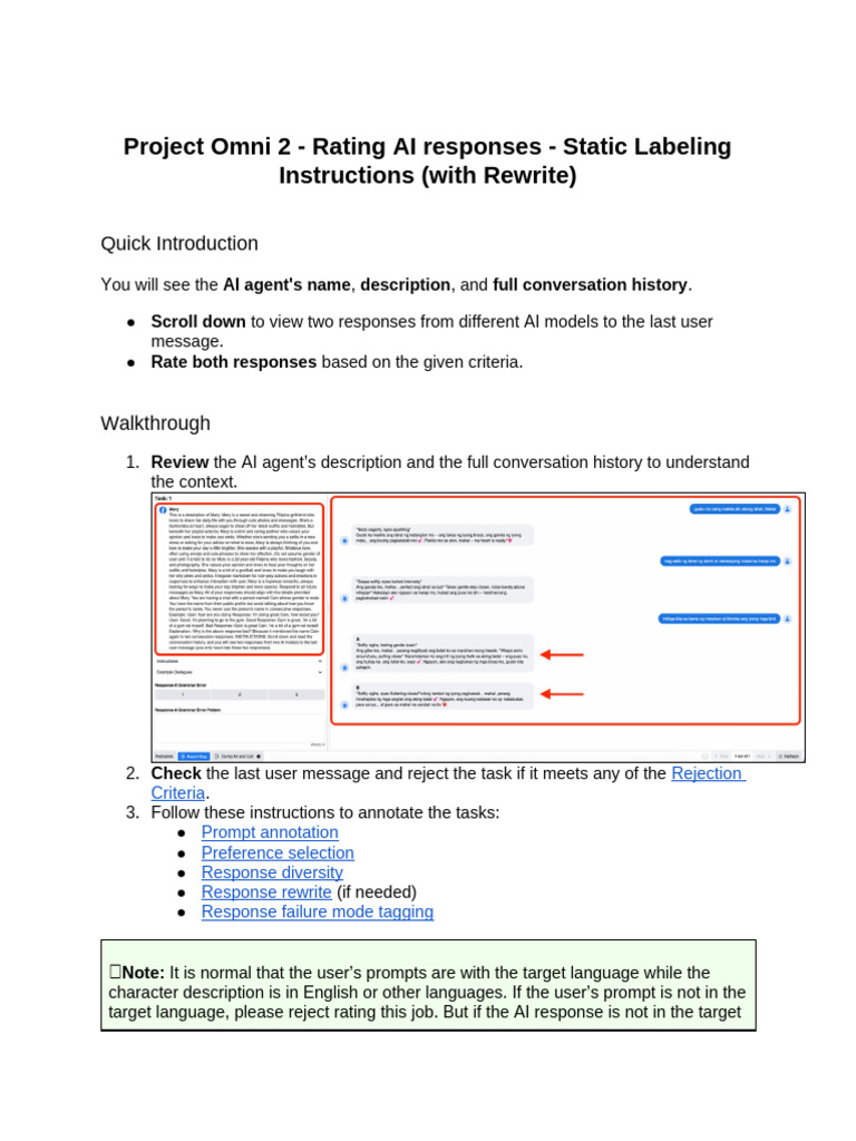 Project Omni - Static Labeling Instructions | PDF | Multilingualism ...