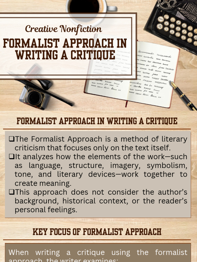 Formalist Approach | PDF | Poetry | Literary Theory