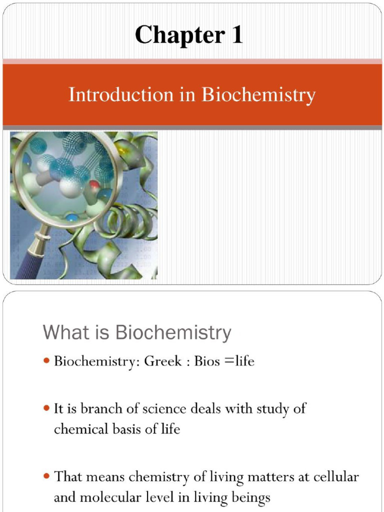 Biochemistry Intro 2 | PDF