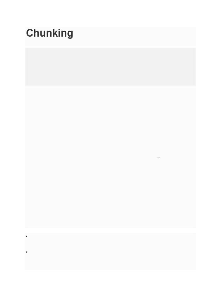Chunking | PDF | Communication | Information
