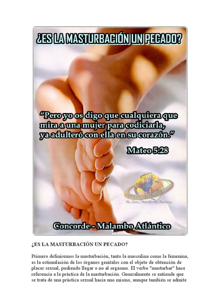 masturbarse es malo en la biblia La masturbación: ¿pecado según la Biblia? | PDF | Masturbación