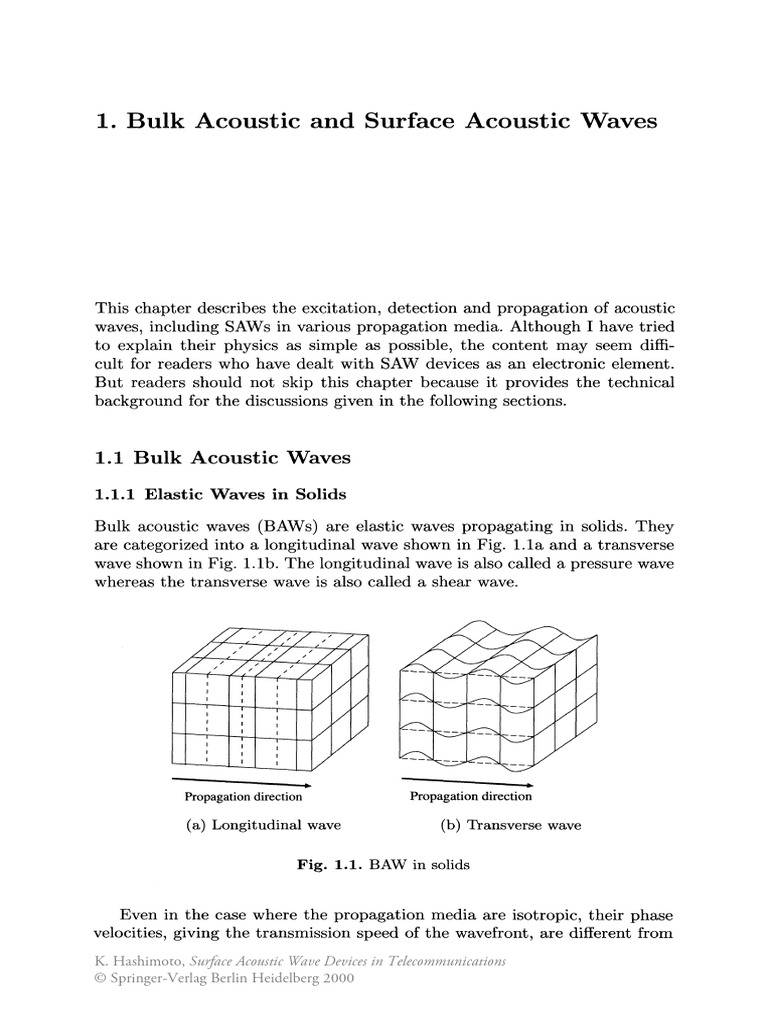 Bulk Acoustic and Surface Acoustic Waves | PDF | Waves | Polarization ...