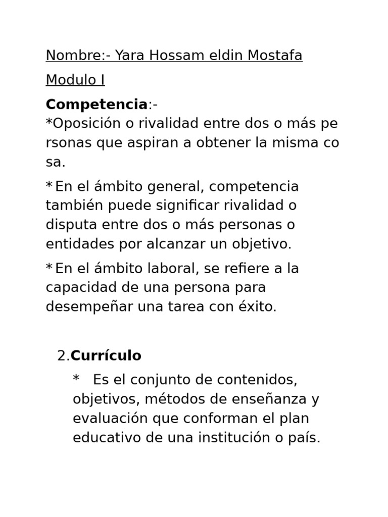Yara Hossam Modulo 1 | PDF