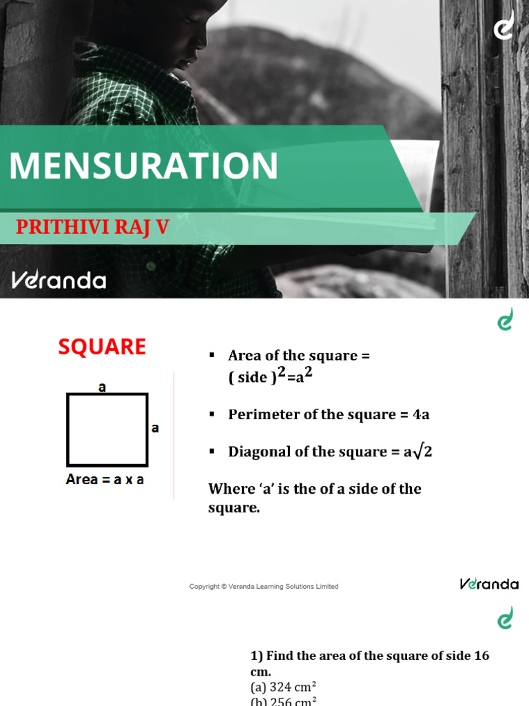 Mensuration | PDF | Area | Geometric Shapes