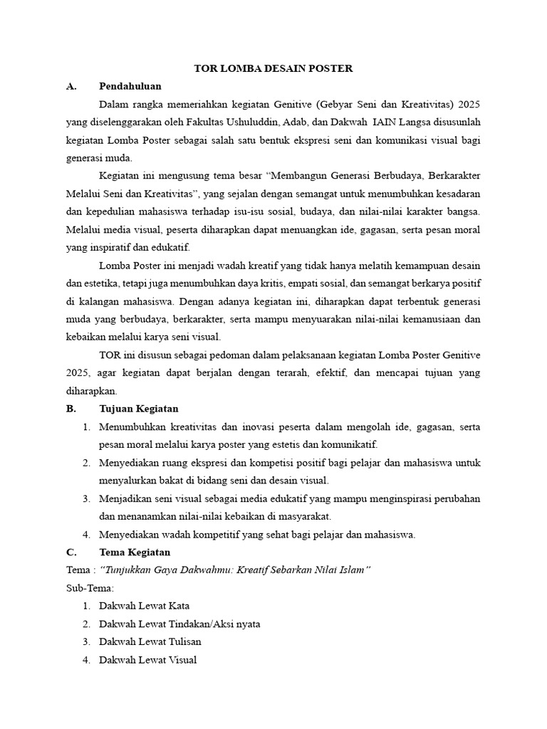 Tor Desain Poster | PDF