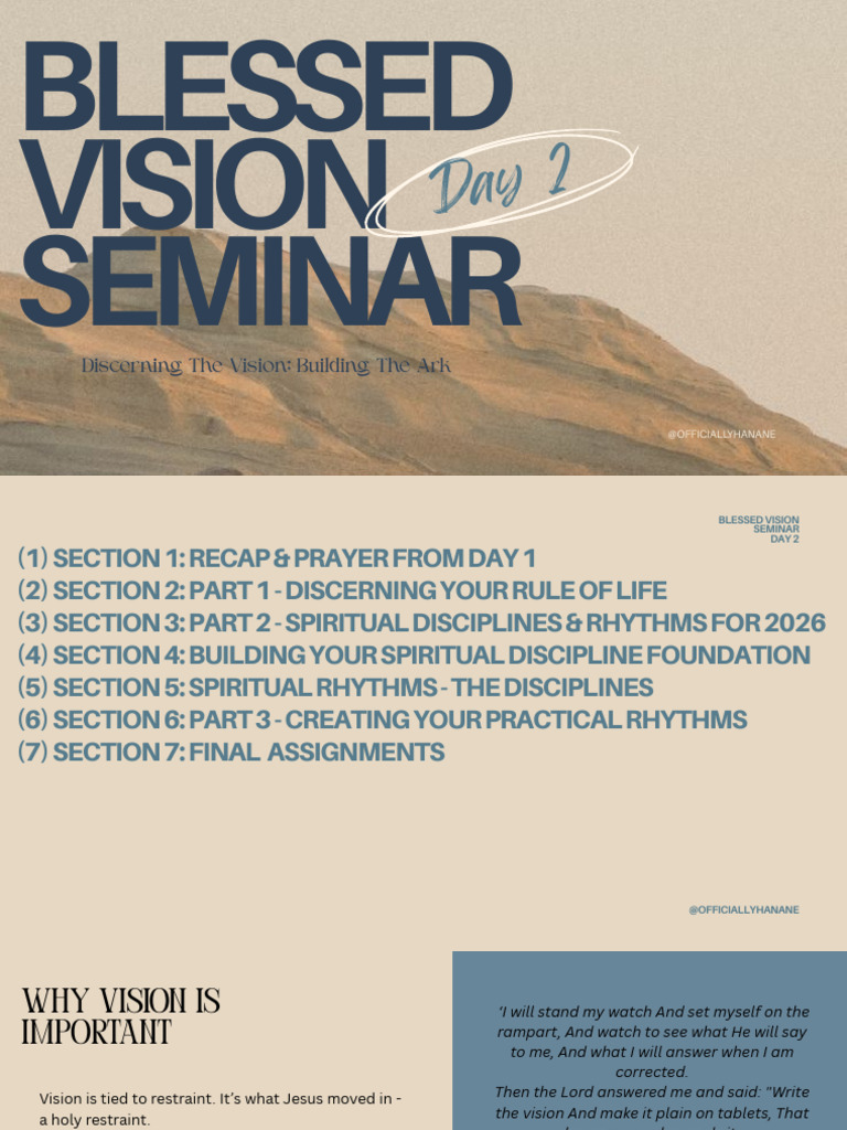 Blessed Vision Seminar Day 2 | PDF | Prayer | Bible