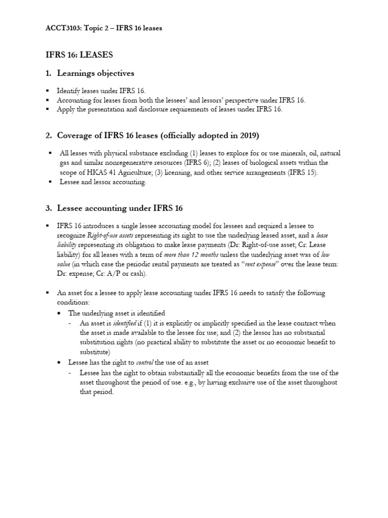 IFRS 16 - Leases - Solutions | PDF | Lease | Business Economics