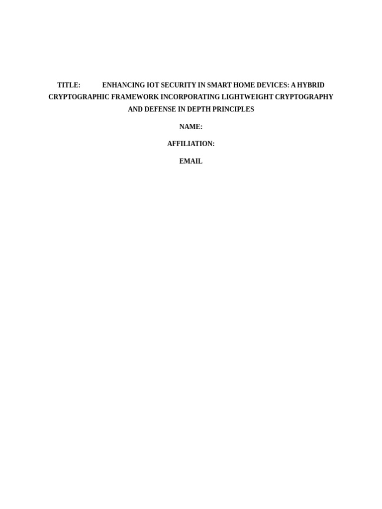 IOTResearchProposal | PDF | Security | Computer Security