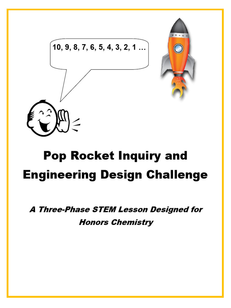 Pop Rocket Inquiry and Design | PDF | Stoichiometry | Reaction Rate