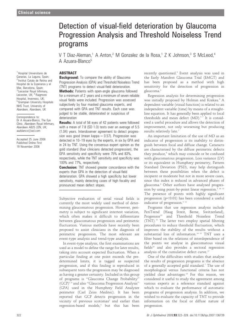 D3.Detection of Visual-Field Deterioration by Glaucoma Progression ...