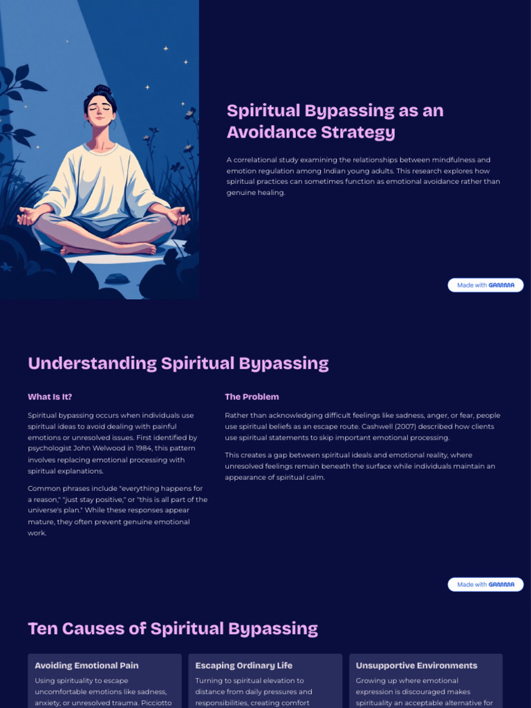 Spiritual Bypassing As An Avoidance Strategy | PDF | Mindfulness ...