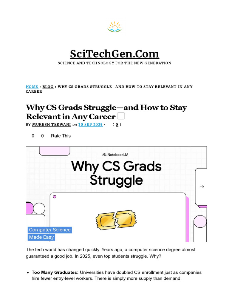 Why Computer Science Grads Struggle-And How To Stay Relevant in Any ...